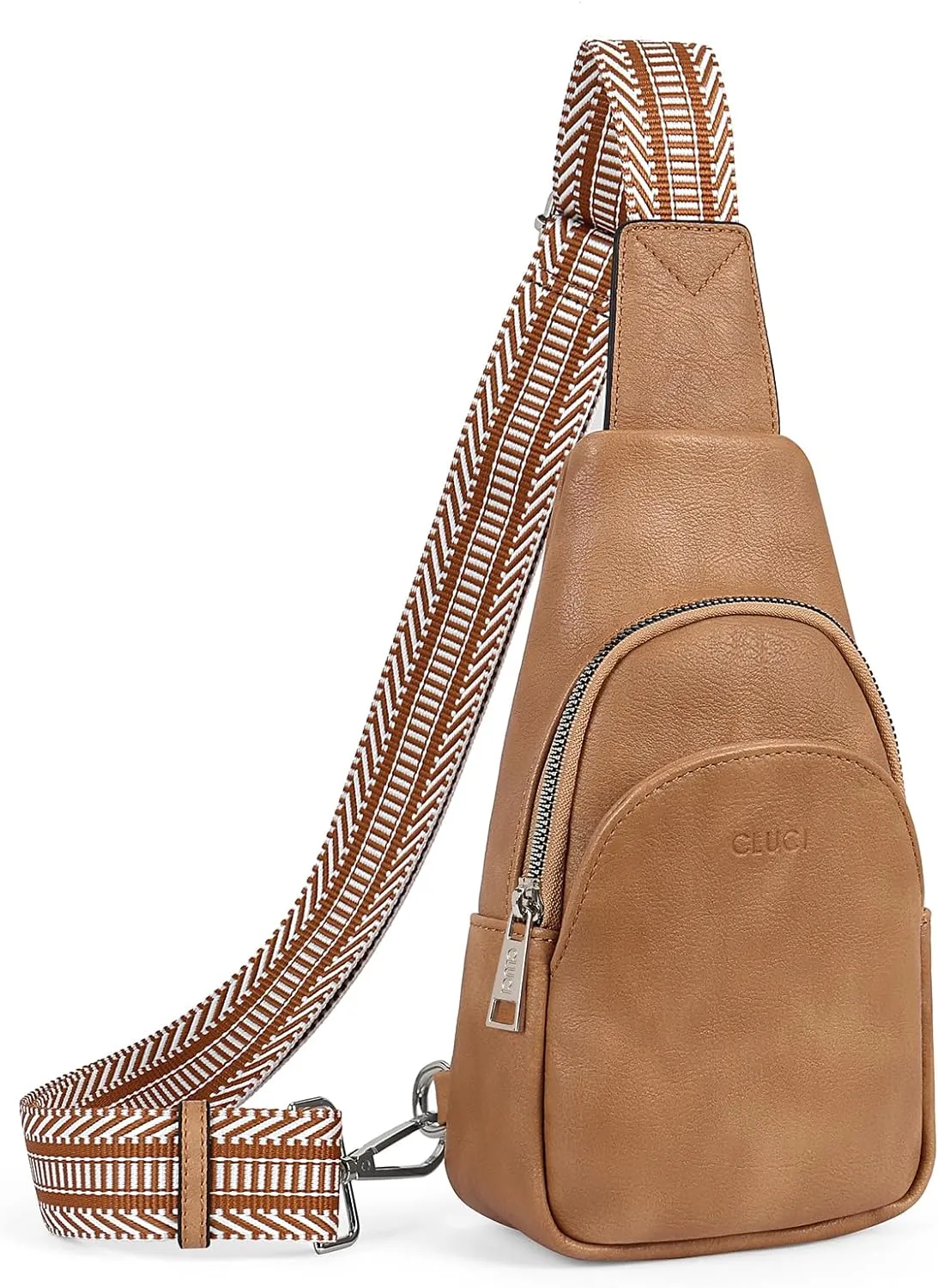 Faux Leather Dark Brown Crossbody Travel Sling Bag