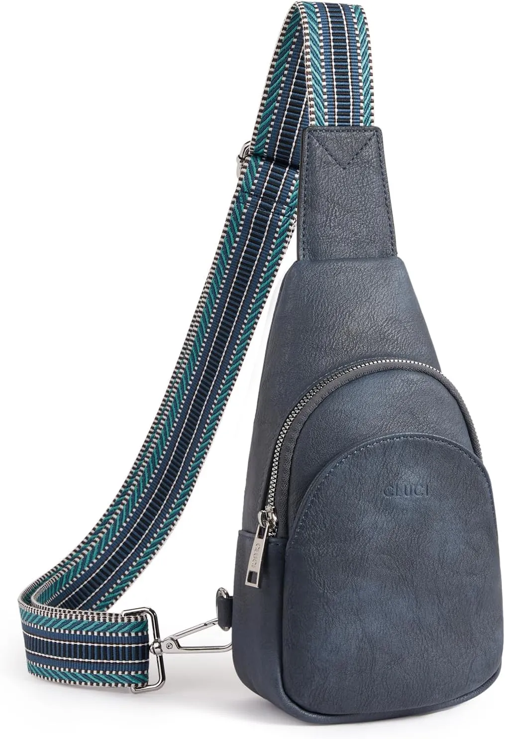 Faux Leather Dark Brown Crossbody Travel Sling Bag