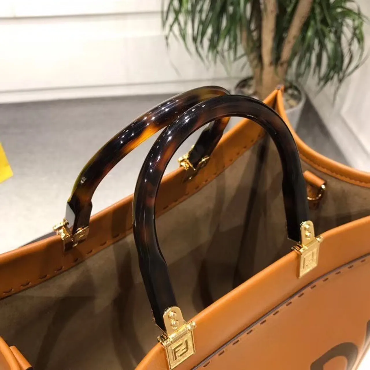 FI Sunshine Large Tote Bag Brown For Women, Women&#8217;s Handbags, Shoulder And Crossbody Bags 15.7in/40cm FF 8BH372ABVLF0PWZ