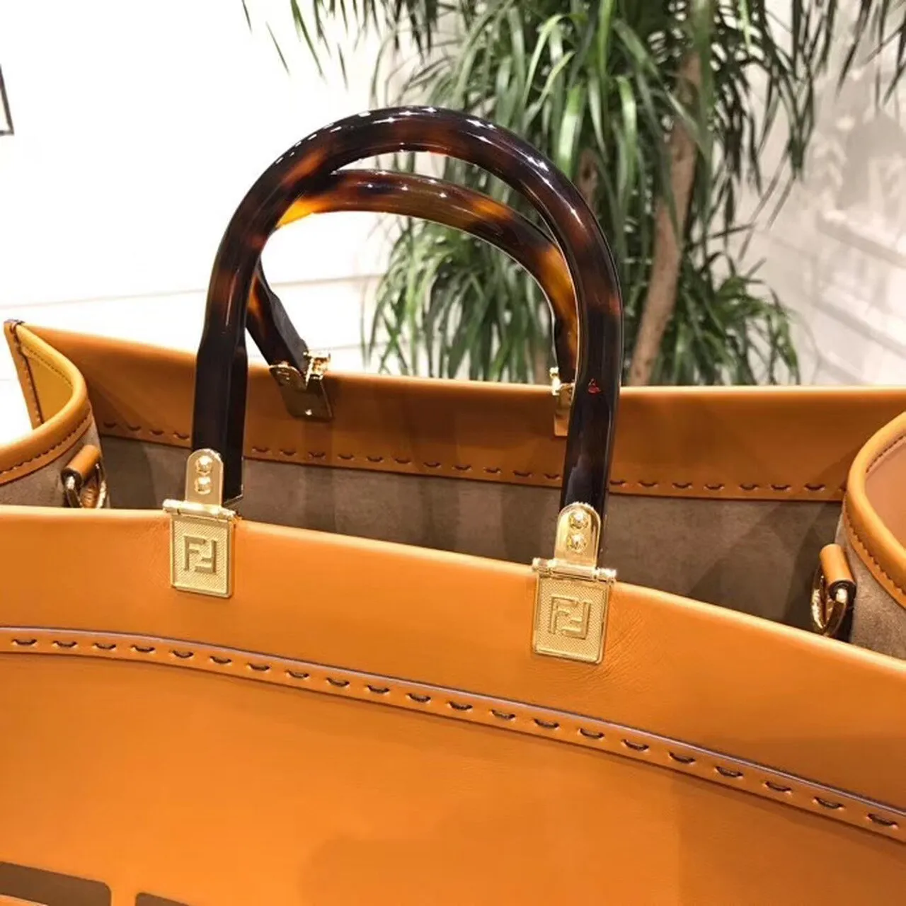FI Sunshine Large Tote Bag Brown For Women, Women&#8217;s Handbags, Shoulder And Crossbody Bags 15.7in/40cm FF 8BH372ABVLF0PWZ