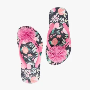 FLIP FLOP JNR Girls Beach Sandals Navy Fruit