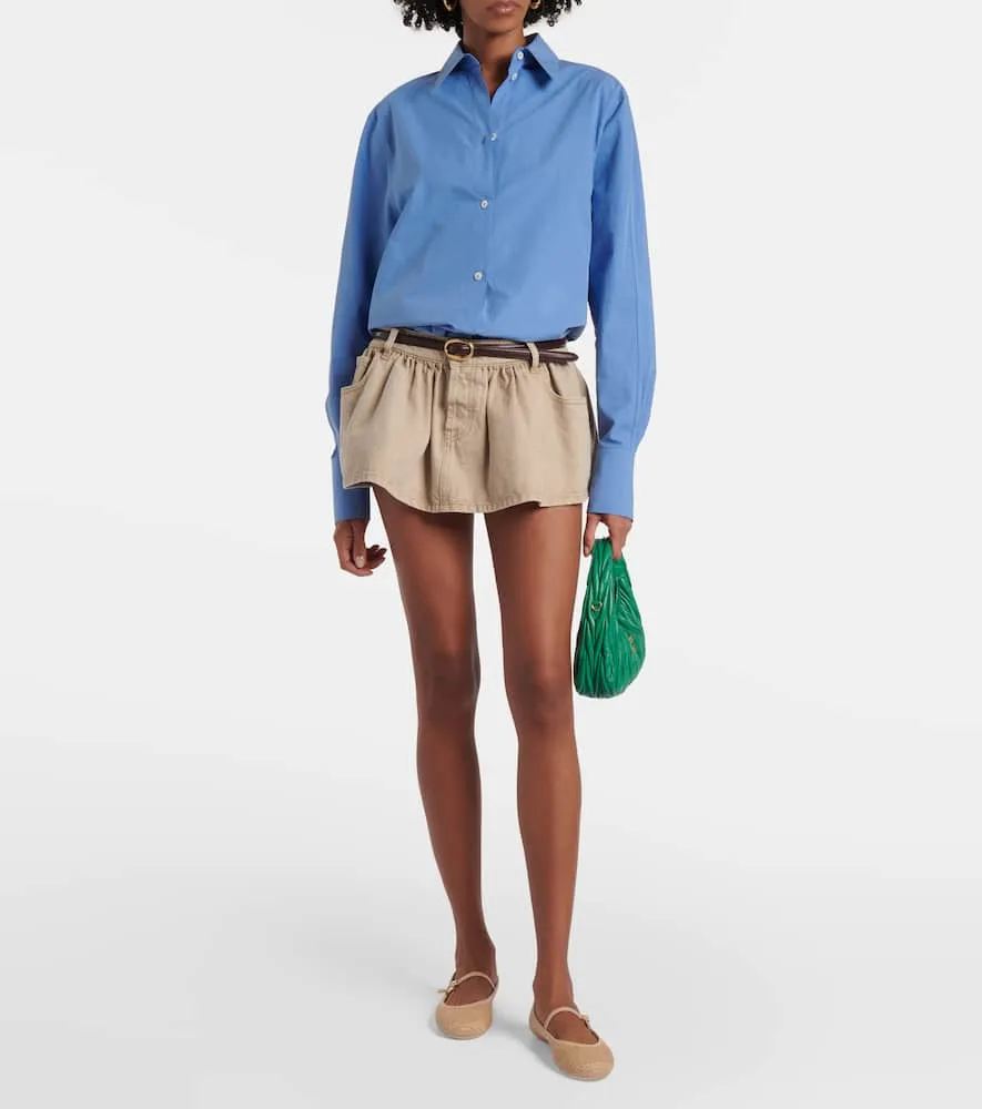 Gianvito Rossi Carla leather-trimmed ballet flats