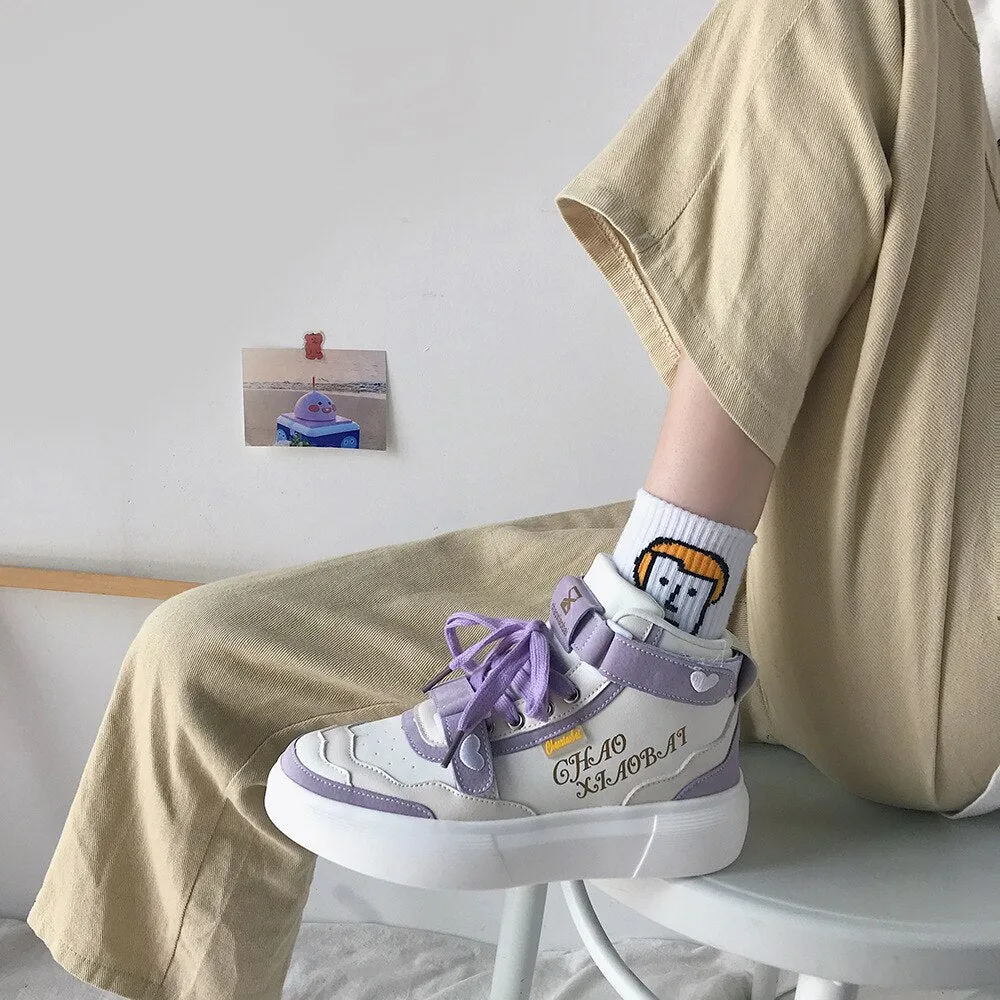 Halloween Joskaa Girls' Cute Sneakers Ins Street Racket Platform Running Shoes Korean-Style Casual Student Women's Shoes
