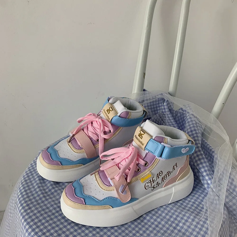 Halloween Joskaa Girls' Cute Sneakers Ins Street Racket Platform Running Shoes Korean-Style Casual Student Women's Shoes