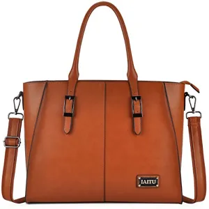 IAITU Laptop Tote Bag,15.6 Inch Crossbody Laptop Bag Casual Work Business Handbag with Smooth