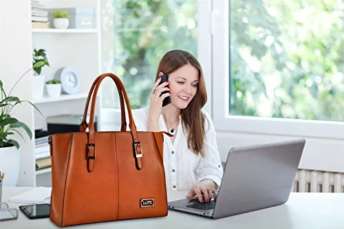 IAITU Laptop Tote Bag,15.6 Inch Crossbody Laptop Bag Casual Work Business Handbag with Smooth