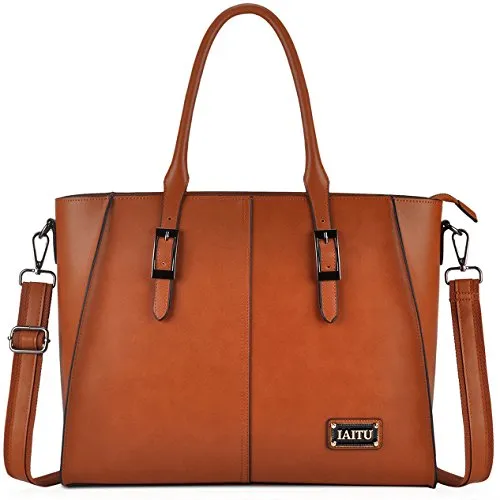 IAITU Laptop Tote Bag,15.6 Inch Crossbody Laptop Bag Casual Work Business Handbag with Smooth