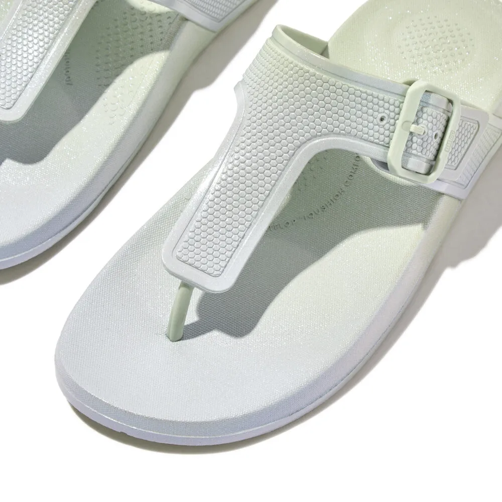 IQUSHION Iridescent Adjustable Buckle Flip-Flops