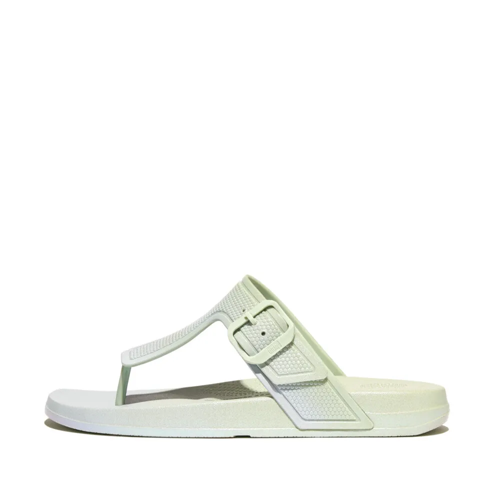 IQUSHION Iridescent Adjustable Buckle Flip-Flops