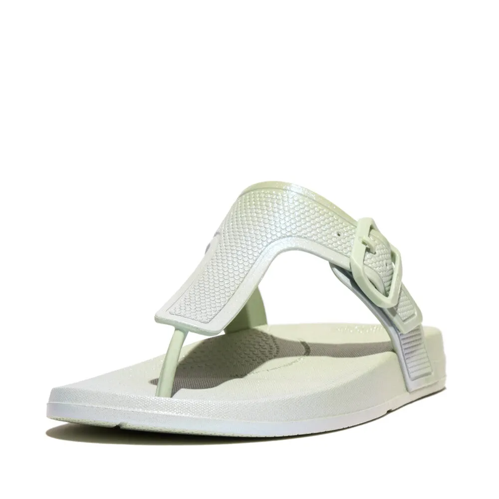IQUSHION Iridescent Adjustable Buckle Flip-Flops