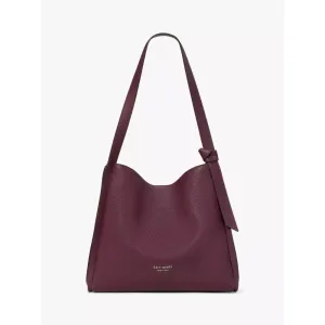 Kate Spade Knott Leather Shoulder Bag in Deep Cherry