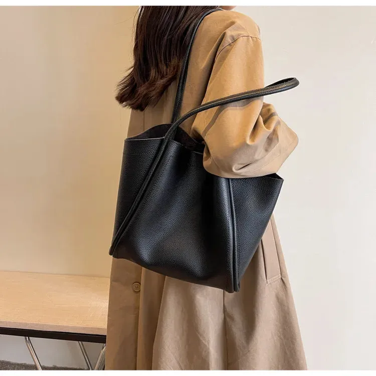 Large Capacity PU Leather Tote Bag