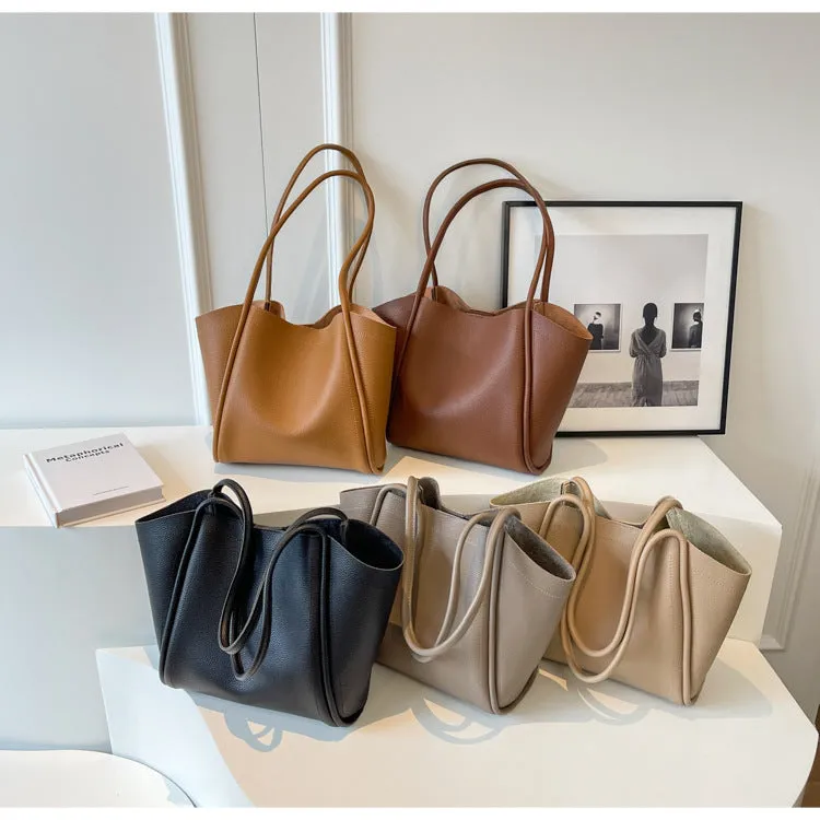 Large Capacity PU Leather Tote Bag