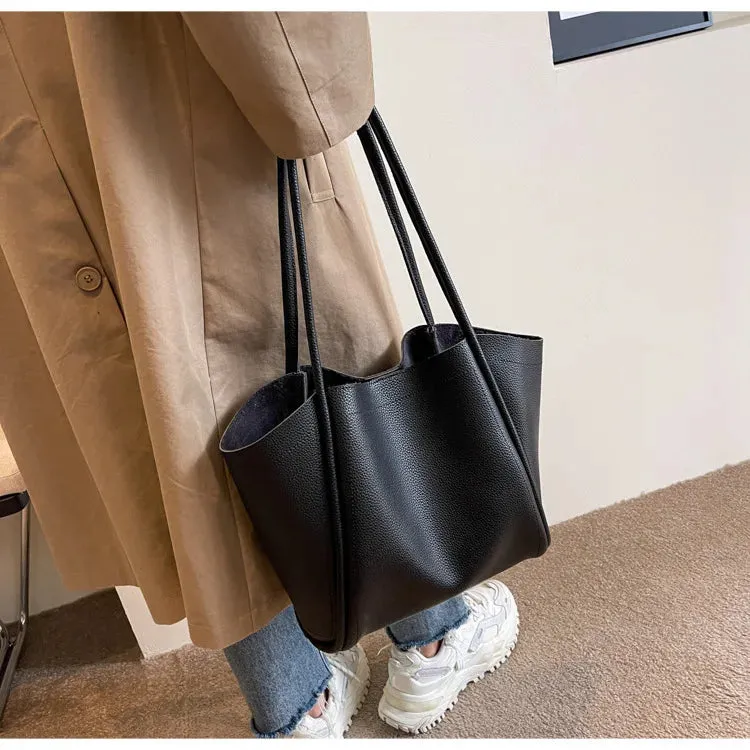 Large Capacity PU Leather Tote Bag