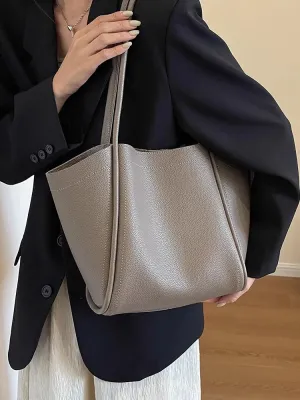 Large Capacity PU Leather Tote Bag
