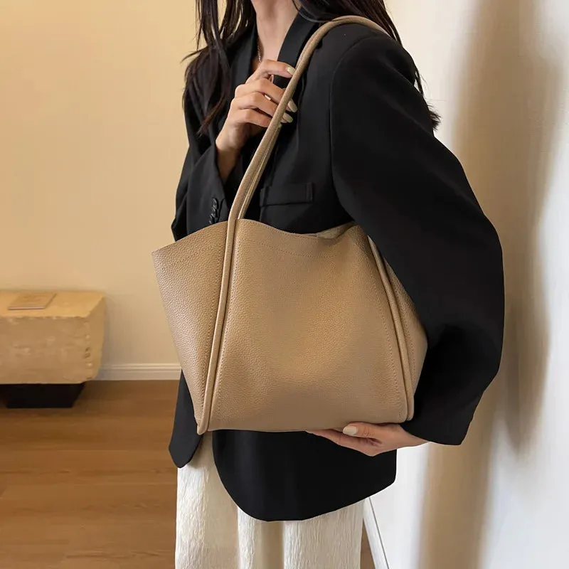 Large Capacity PU Leather Tote Bag