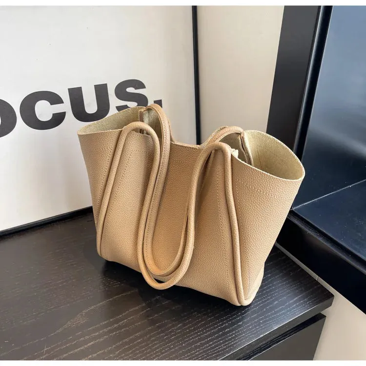 Large Capacity PU Leather Tote Bag