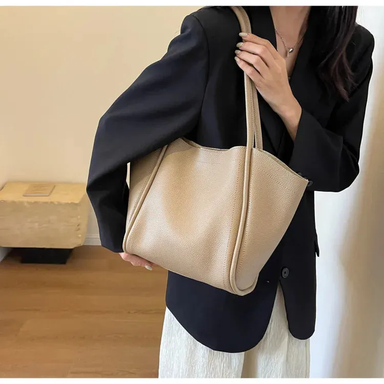 Large Capacity PU Leather Tote Bag