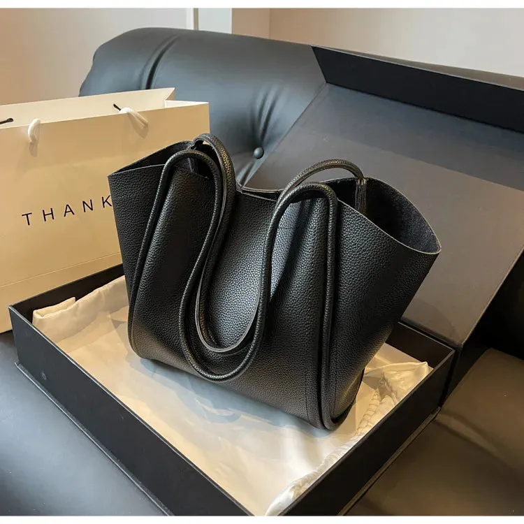 Large Capacity PU Leather Tote Bag