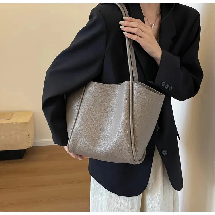 Large Capacity PU Leather Tote Bag