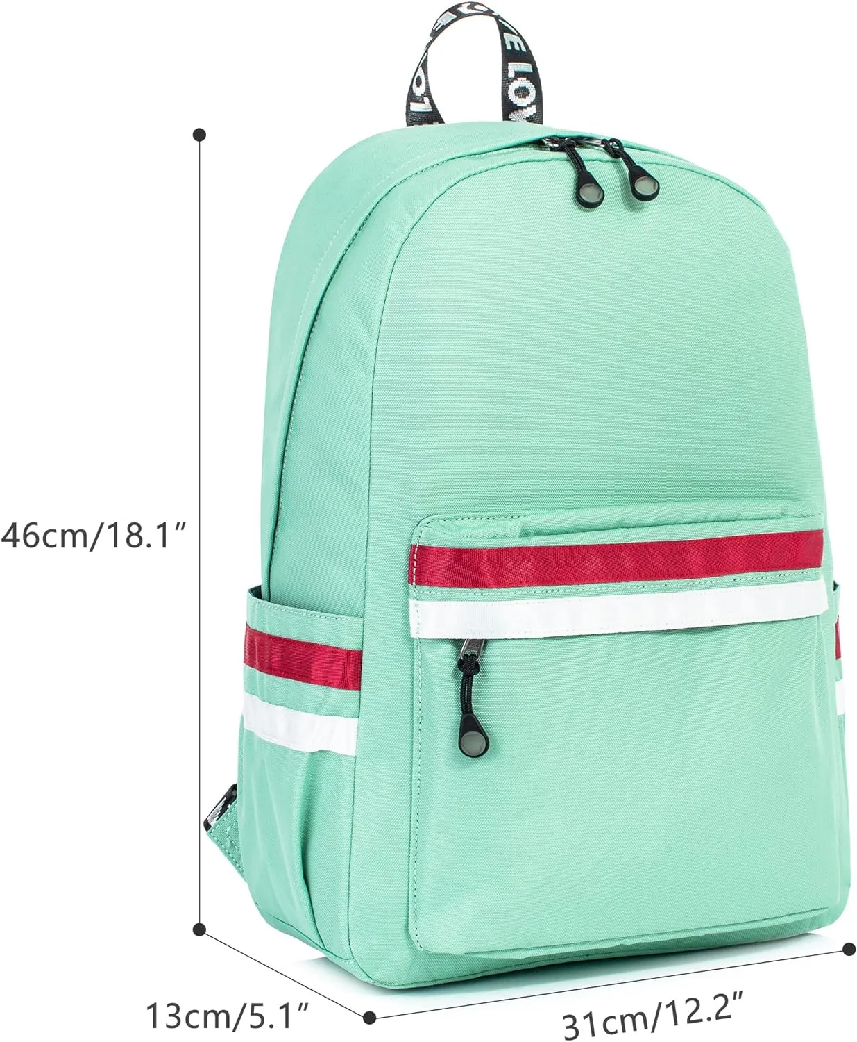 Leaper Water-resistant Laptop Backpacks Lightweight Shoulder Backpack Cute Travel Satchel Black