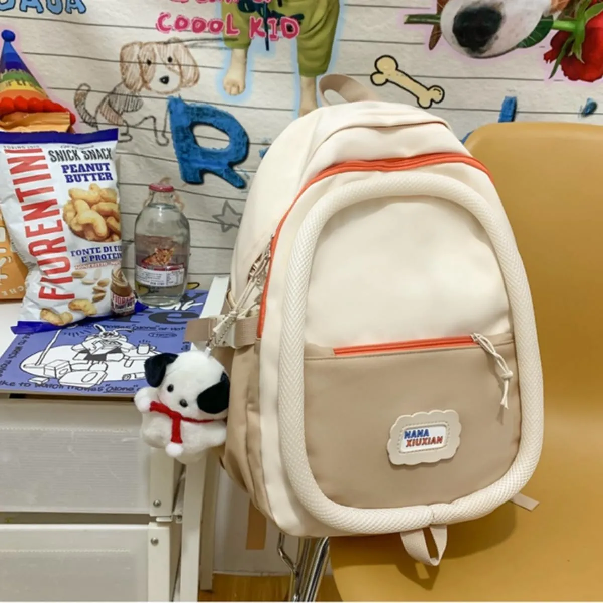 Leaper Water-resistant Laptop Backpacks Lightweight Shoulder Backpack Cute Travel Satchel Black
