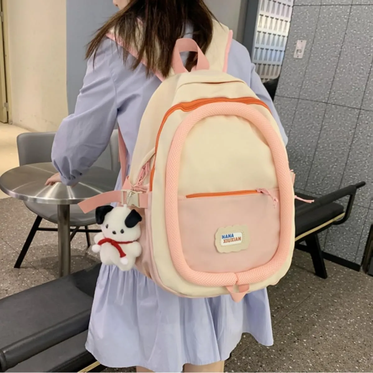 Leaper Water-resistant Laptop Backpacks Lightweight Shoulder Backpack Cute Travel Satchel Black