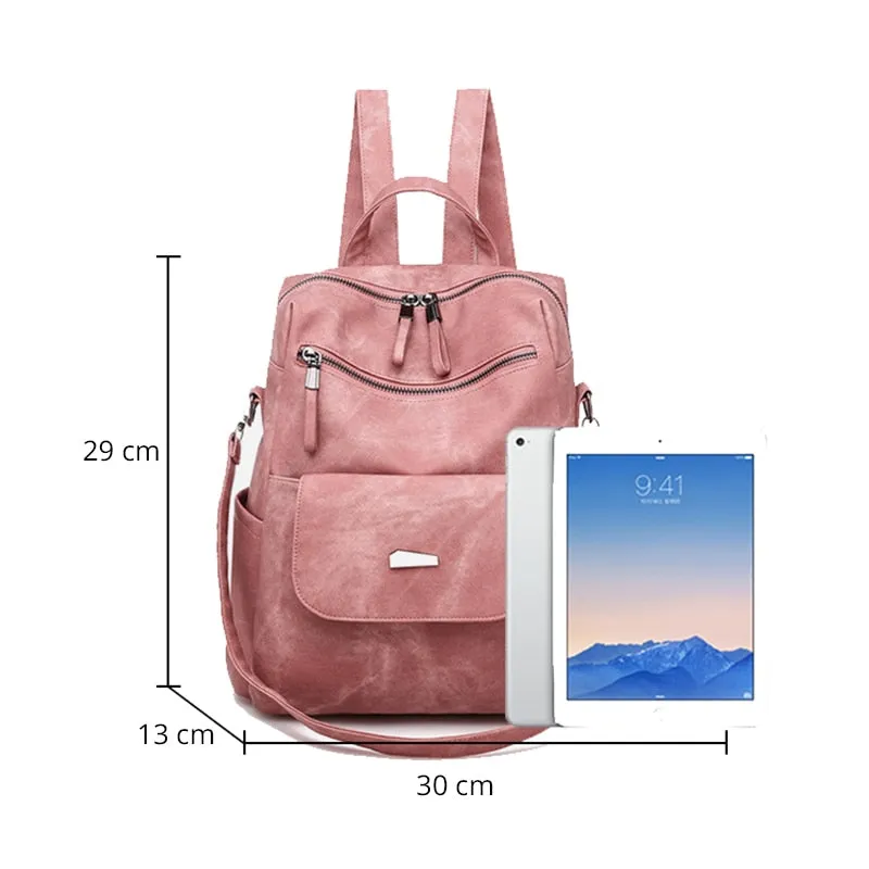 Leather Backpack Women Shoulder Bag Vintage Bagpack Travel Backpacks For School Teenagers Girls Back Pack Women Mochila Feminina