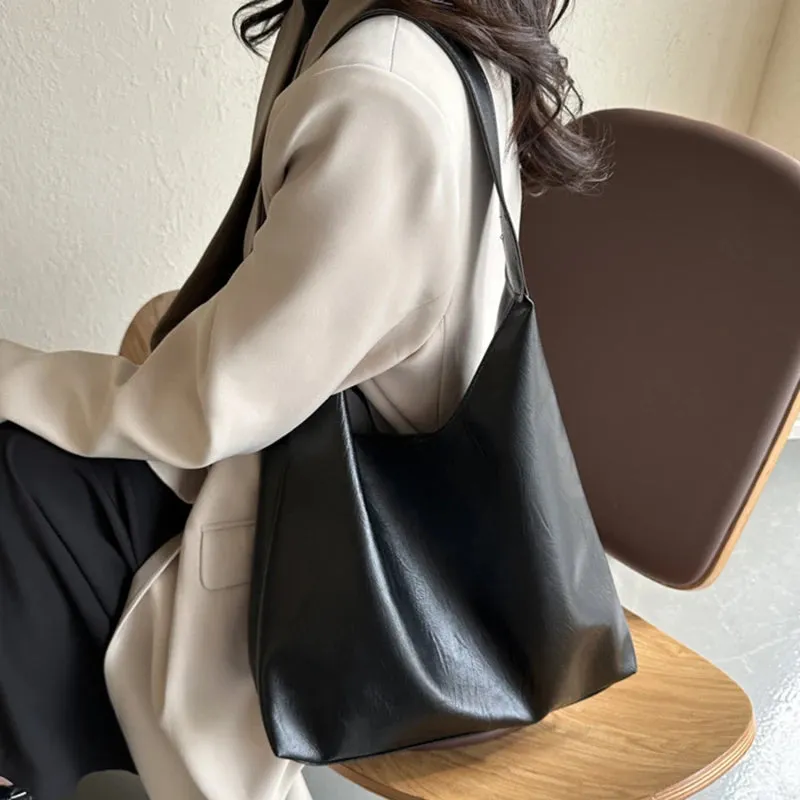 Luxury Boston Pillow Style Vintage Design Leather Handbag Purse for Women Ladies Casual Fashion Large Capacity Shoulder Crossbody Bags
