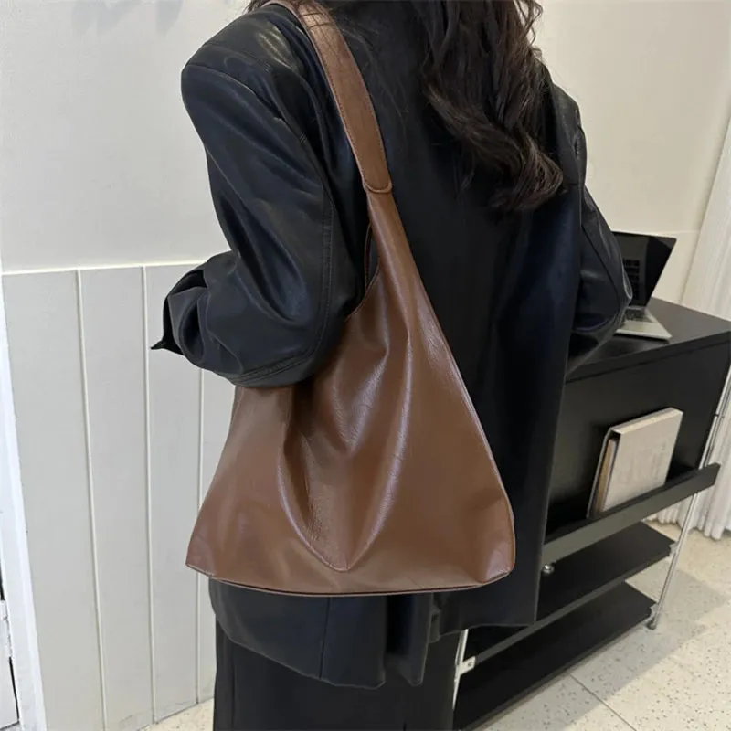 Luxury Boston Pillow Style Vintage Design Leather Handbag Purse for Women Ladies Casual Fashion Large Capacity Shoulder Crossbody Bags