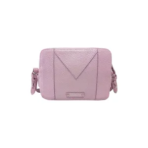 MANDAVA Women's PU Leather Crossbody Bag | Ladies Mini Shoulder Bag with Adjustable & Detachable Strap (Mauve)