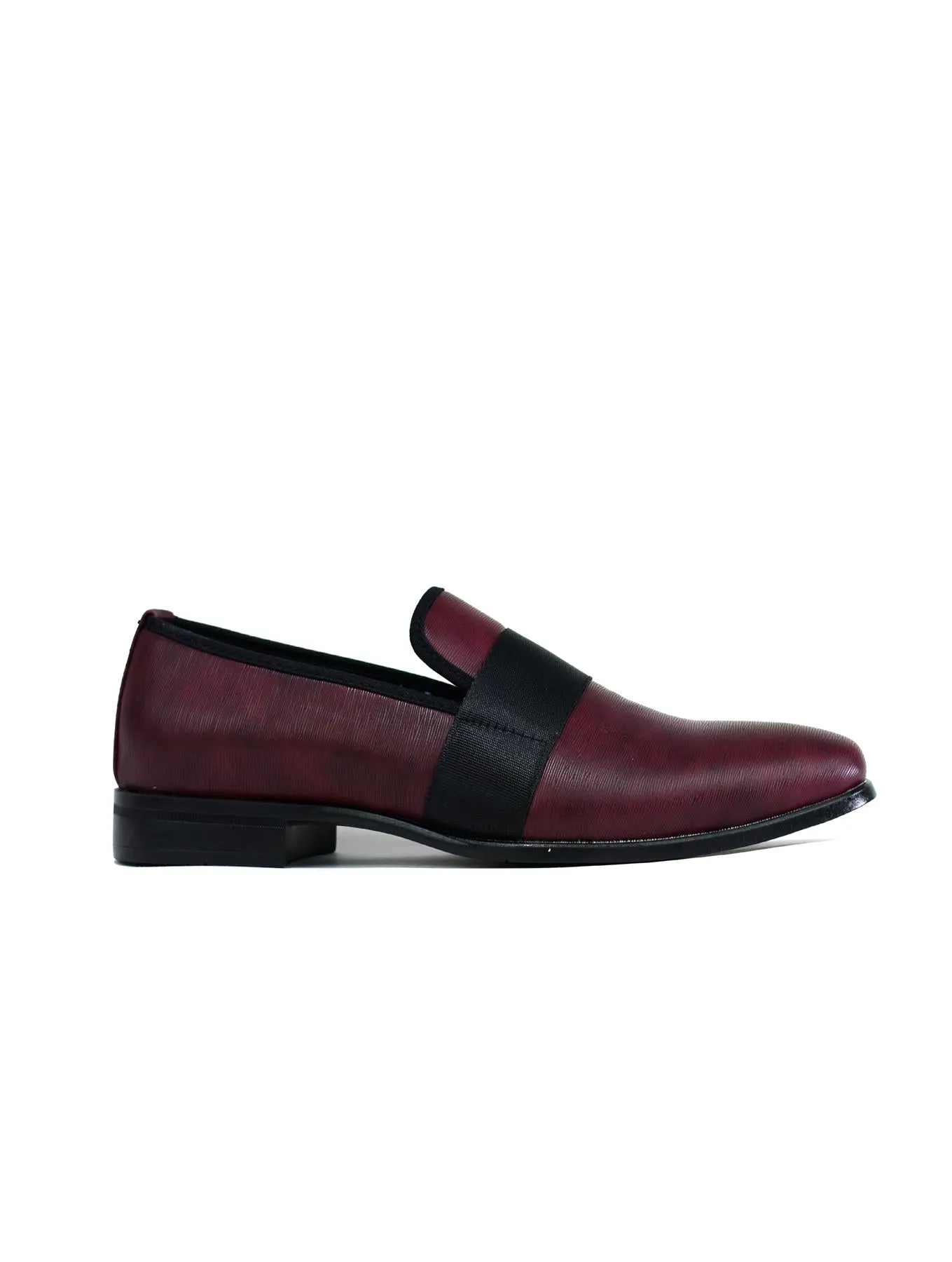 Men's Formal Slip On Shoes Burgundy