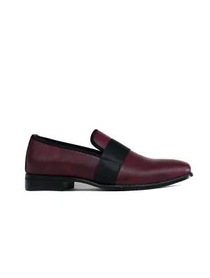Men's Formal Slip On Shoes Burgundy
