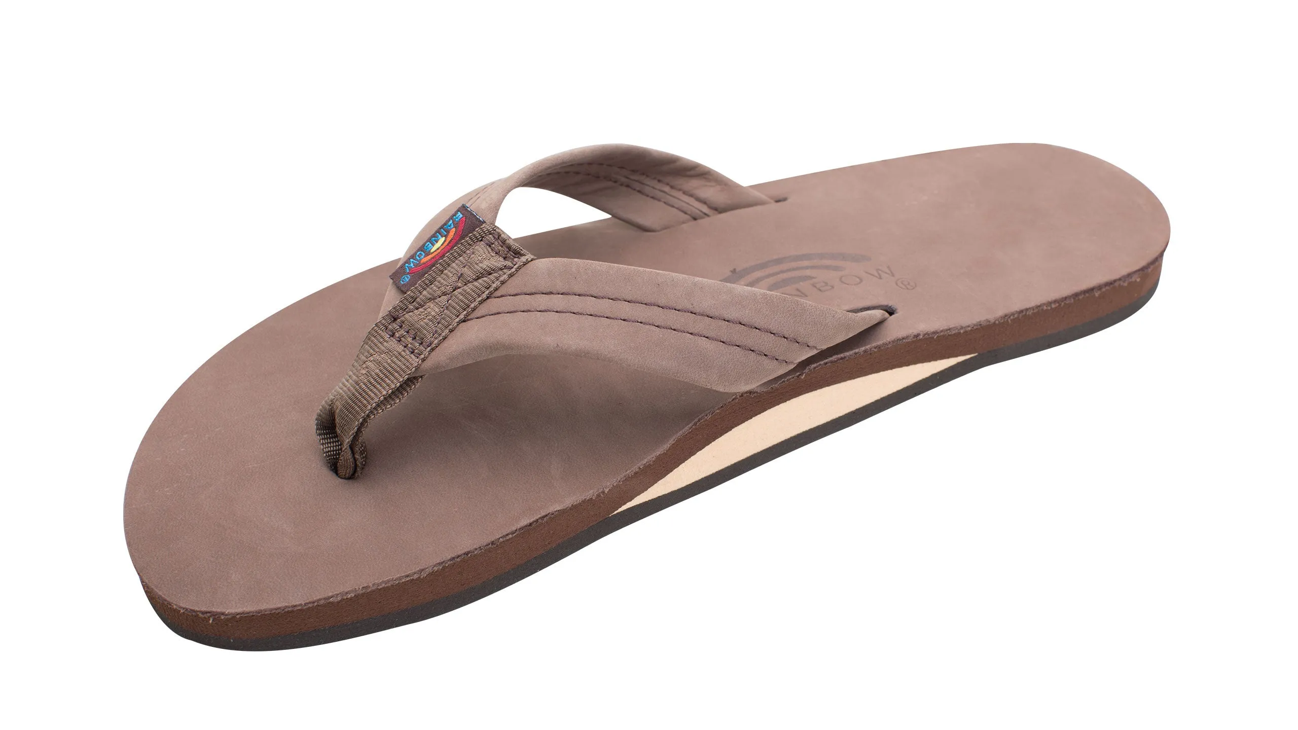 Men's Premier Leather Single Layer Sandals in Expresso