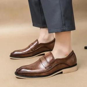 Men's Trendy Slip-On Leather Social Office Dress Shoes
