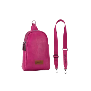 Montana West Women's Wrangler Sling Chest Bag Hot Pink Bag Crossbody