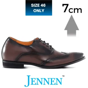 Mr. Gounod Dark Brown 7cm | 2.8 inches Taller Dark Brown Oxford Shoes