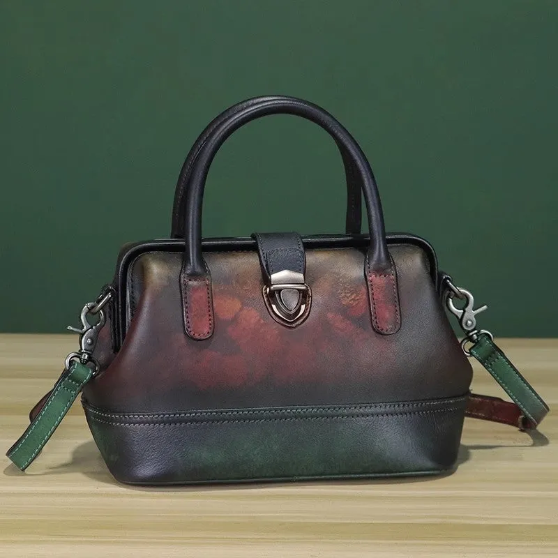 Multicolor Womens Small Leather Shoulder Purse Genuine Leather Handbags For Ladies