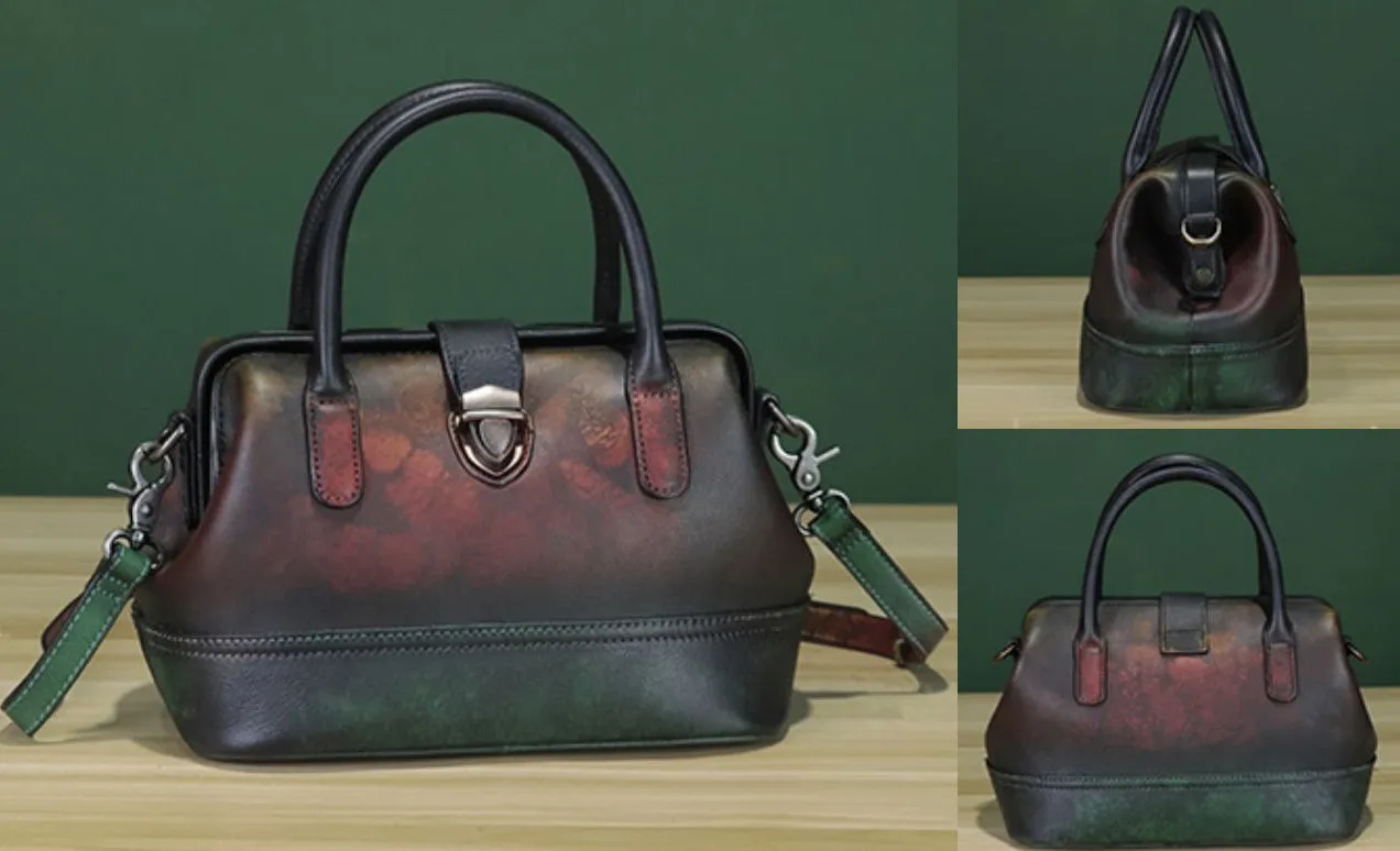 Multicolor Womens Small Leather Shoulder Purse Genuine Leather Handbags For Ladies