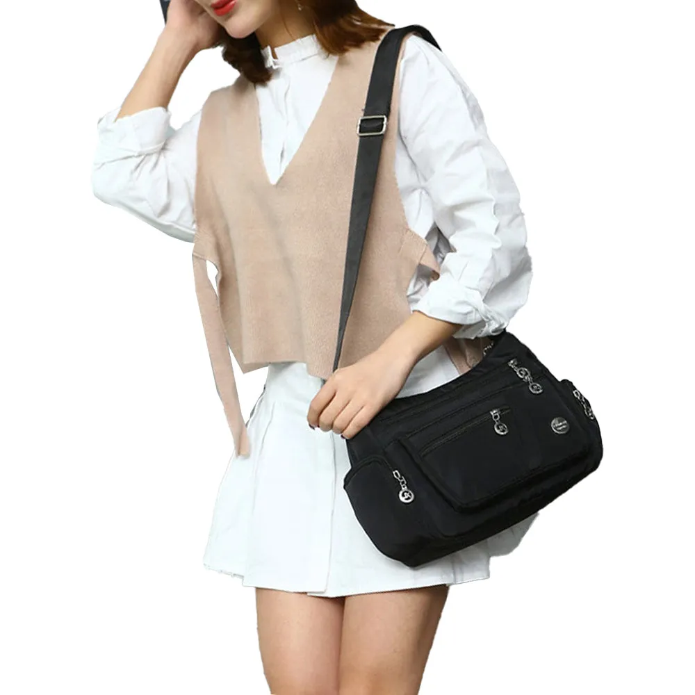 Multifunctional Casual Crossbody Shoulder Bag Handbags for Women Black