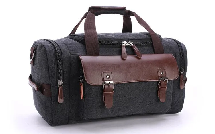Multifunctional Outdoor Canvas Solid Travellers Grey Bags