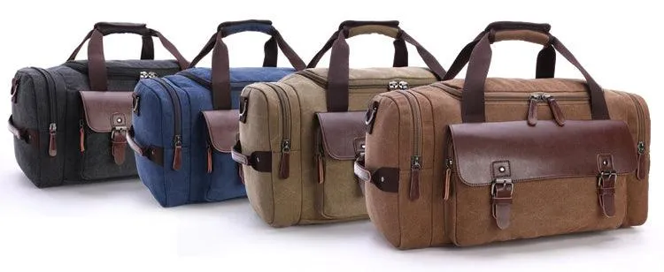 Multifunctional Outdoor Canvas Solid Travellers Grey Bags