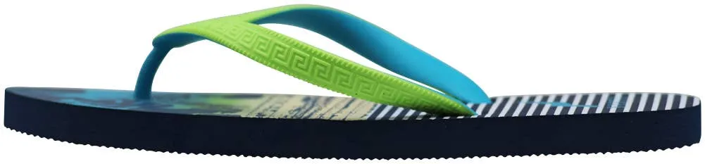 NORTY Mens 8-13 Blue/Green Palm Trees Sandal 22006B