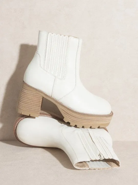 OASIS SOCIETY Fashion Ready Platform Panelled Booties
