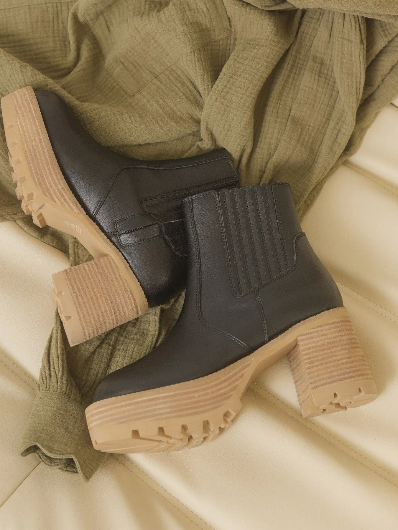 OASIS SOCIETY Fashion Ready Platform Panelled Booties