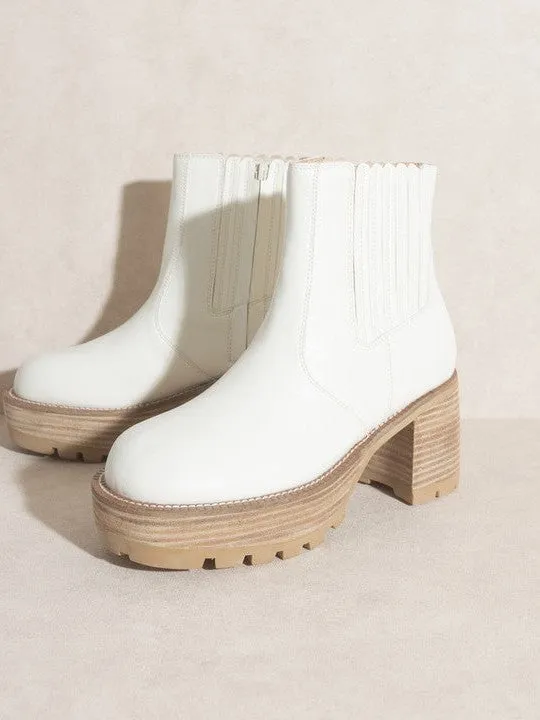 OASIS SOCIETY Fashion Ready Platform Panelled Booties