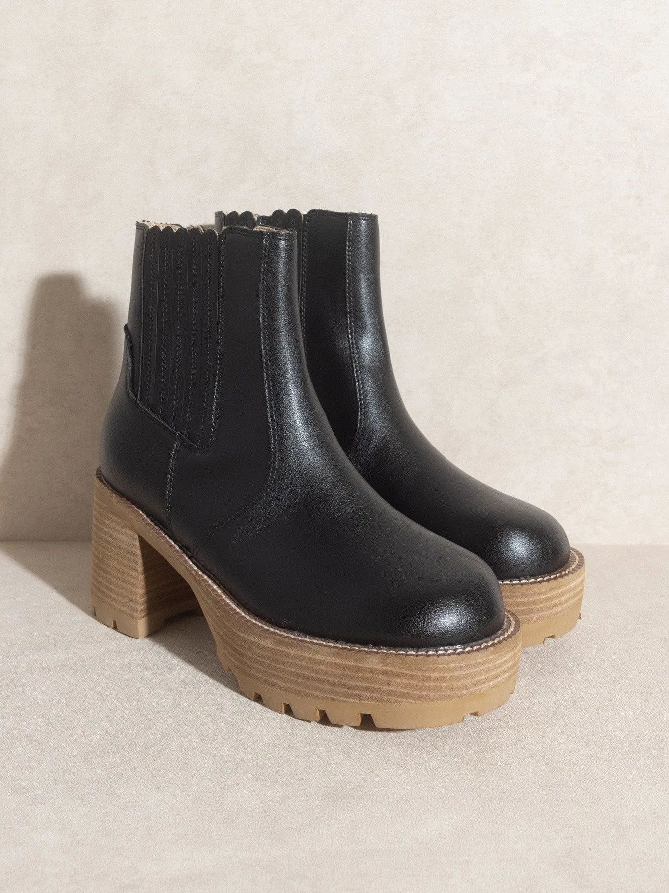 OASIS SOCIETY Fashion Ready Platform Panelled Booties