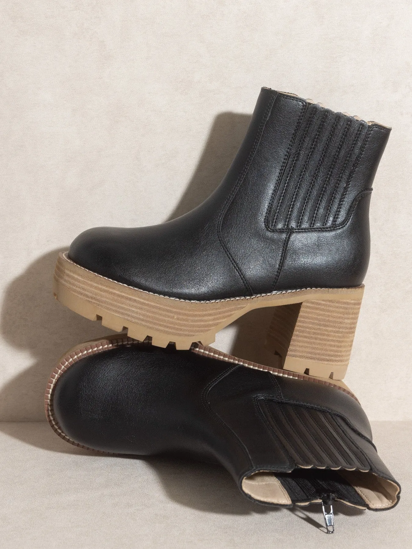 OASIS SOCIETY Fashion Ready Platform Panelled Booties