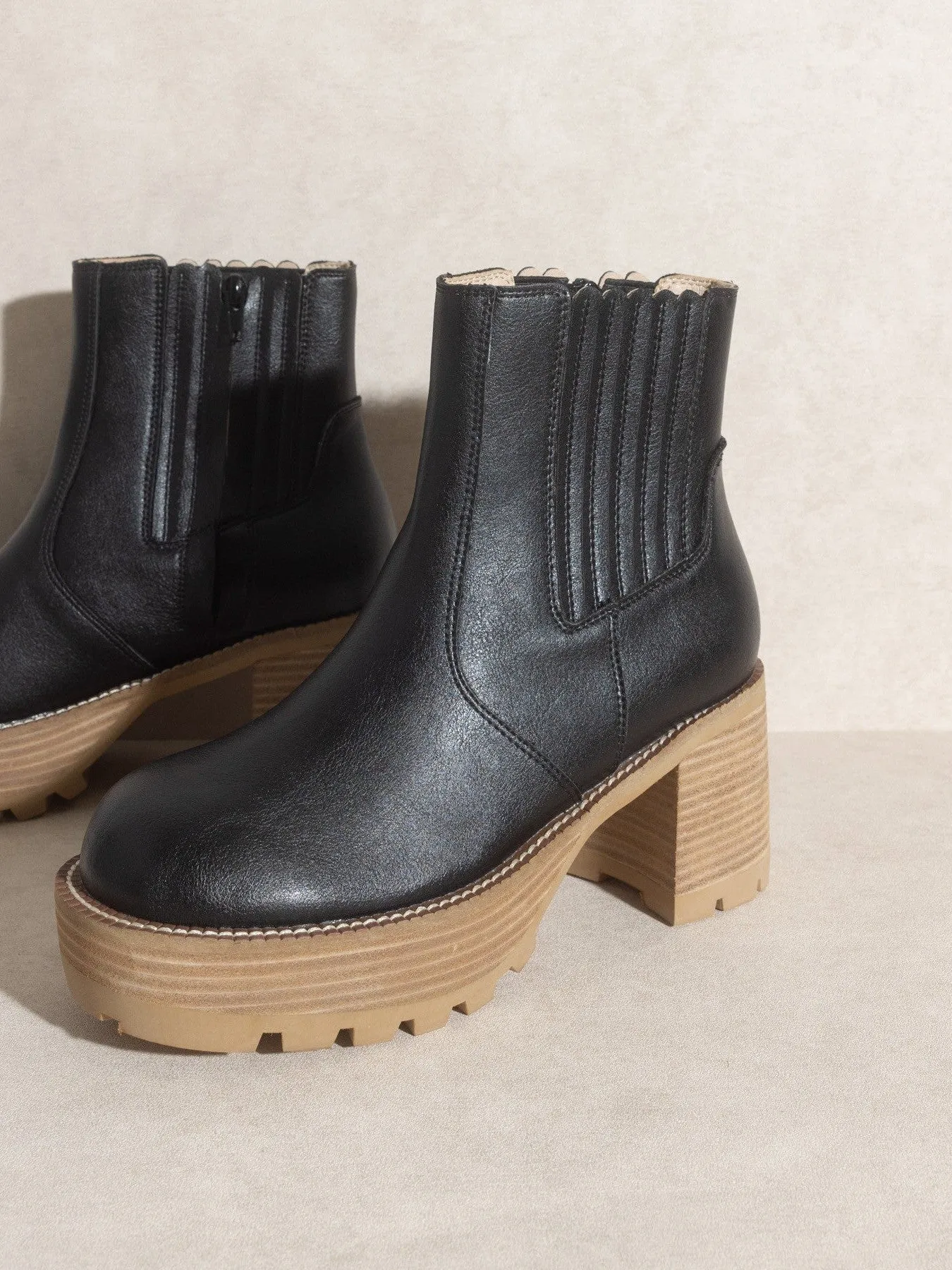 OASIS SOCIETY Fashion Ready Platform Panelled Booties