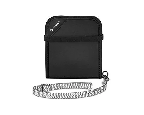 Pacsafe Rfidsafe V100 Anti-Theft Rfid Blocking Bi-Fold Wallet, Black